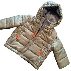 New Rothschild Infant Puffer Jacket Olive Size 3/6 months